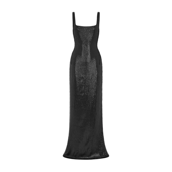 Electra Gown in Black Diamond Sequin
