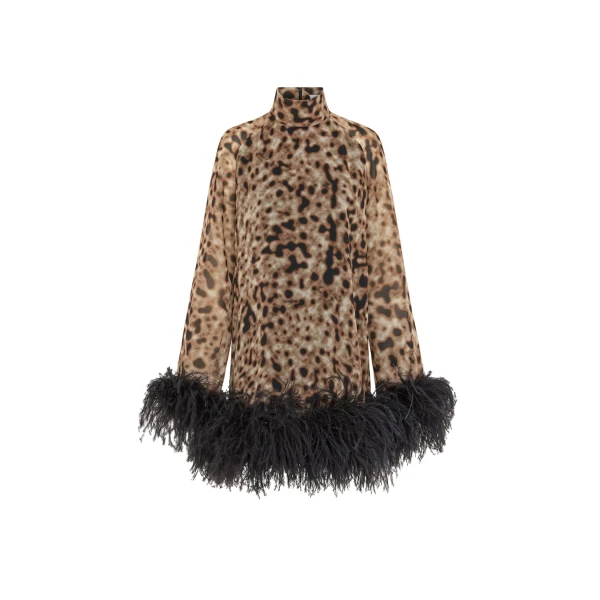 Loire Mini Dress in Leopard Speckle