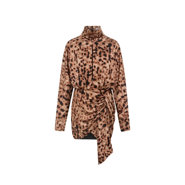 Zambra Mini Dress in Leopard Speckle