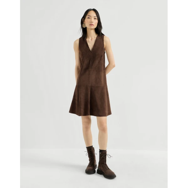 Suede mini dress