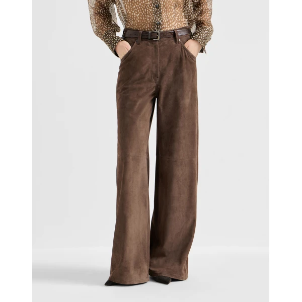 Baggy trousers with monili