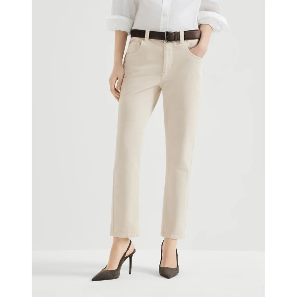 Straight five-pocket trousers