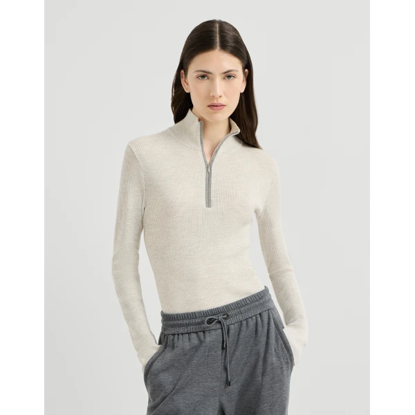 Virgin wool and cashmere sweater