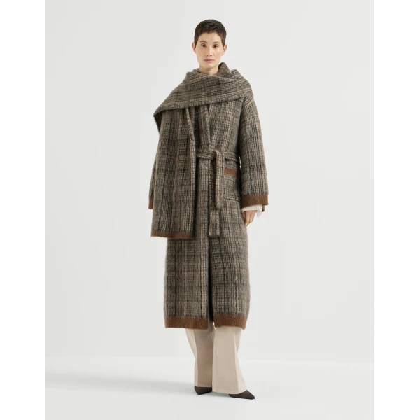 Prince of Wales double knit coat