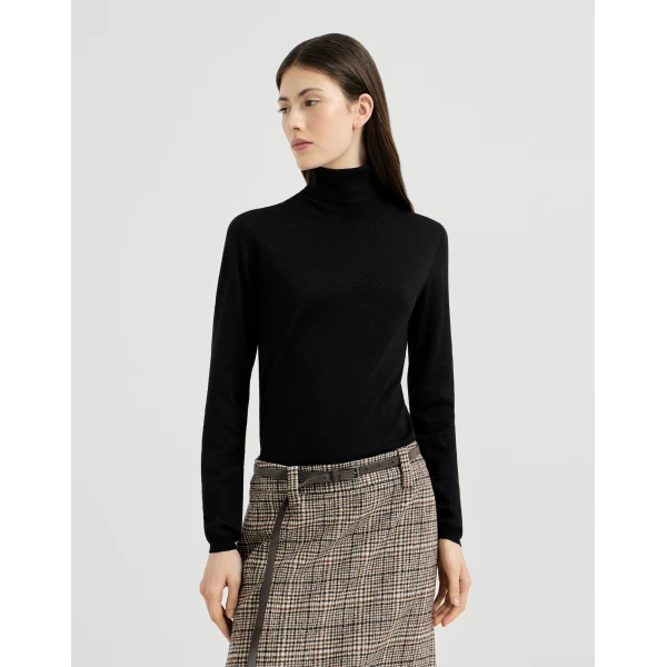 Cashmere and silk turtleneck sweater