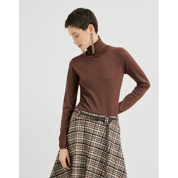 Cashmere and silk turtleneck sweater