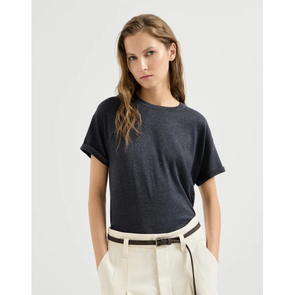 Cashmere and silk knit T-shirt