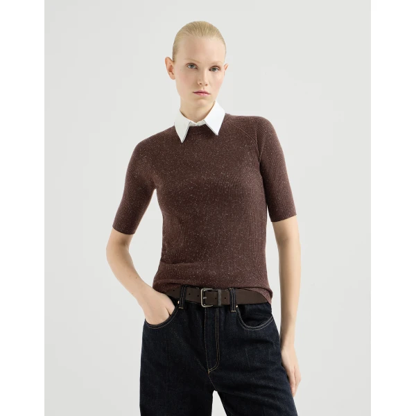 Sparkling cashmere lightweight sweater