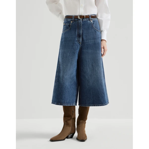 Baggy Crop trousers with monili