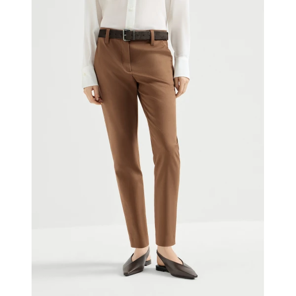 Stretch cotton cover trousers