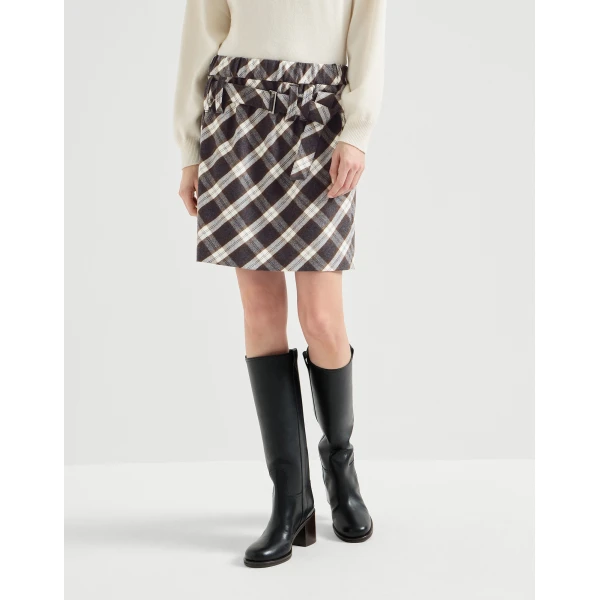 Prince of Wales flannel skirt