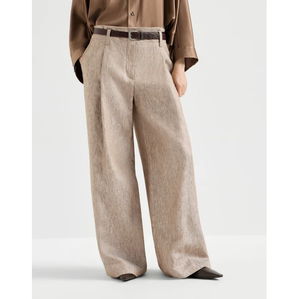 Pleated A-Line trousers
