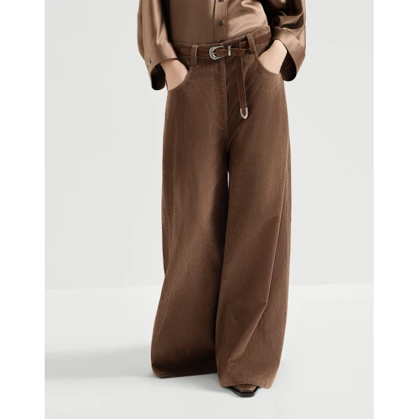 Five-pocket maxi trousers