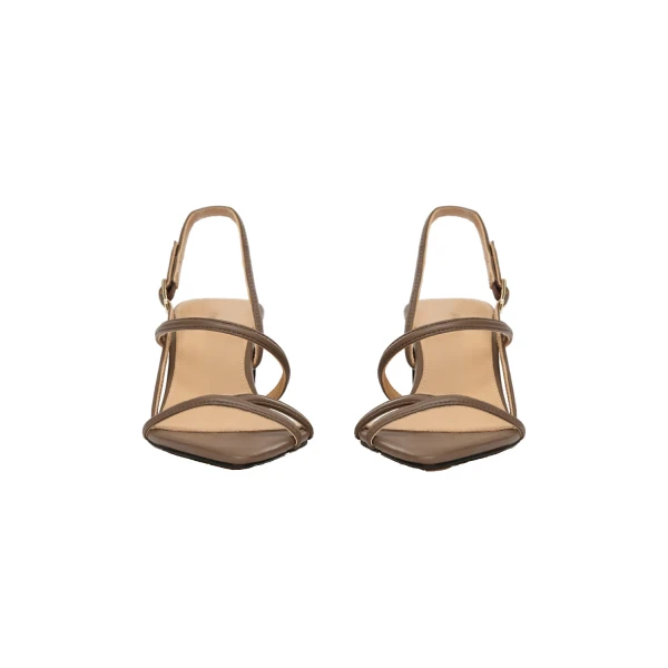 Beige Acler Brinlee Heel in Sepia, view 2 | Heels