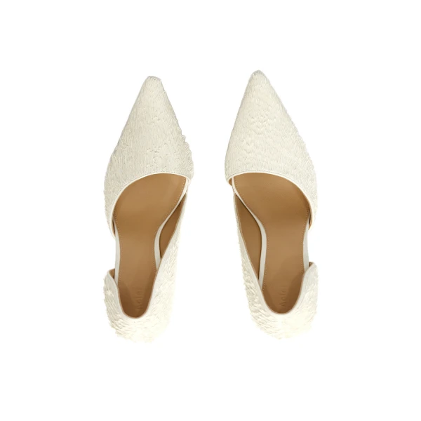 Ivory Acler Caro Heel in Ivory, view 3 | Heels