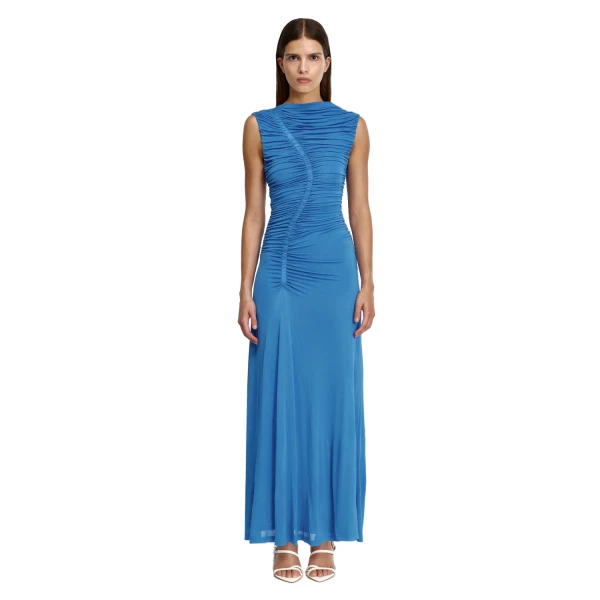 Acler Gillan Maxi Dress in Iris Blue