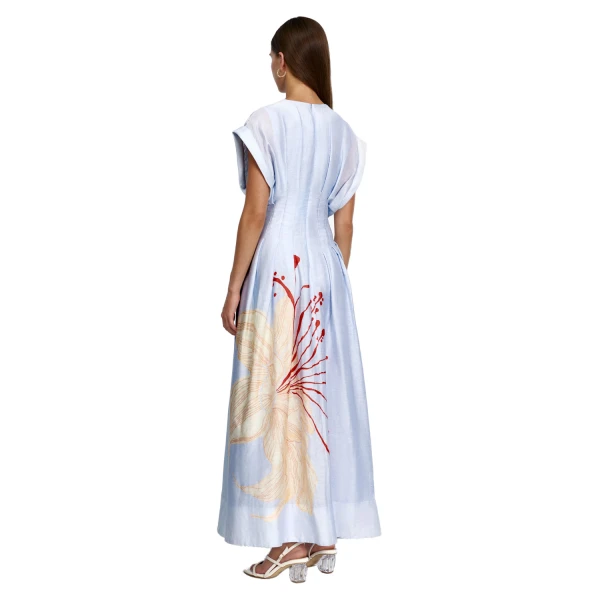 Acler Huxtable Maxi Dress in Sky Bloom, view 3
