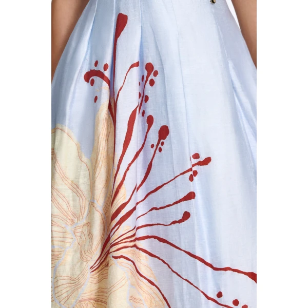 Acler Huxtable Maxi Dress in Sky Bloom, view 4