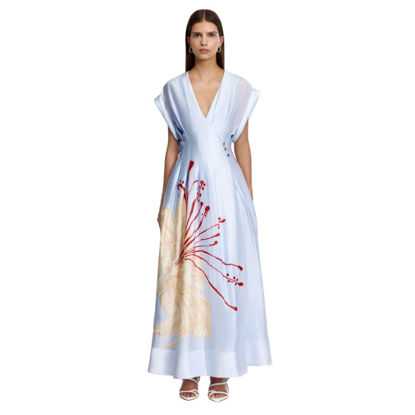 Acler Huxtable Maxi Dress in Sky Bloom