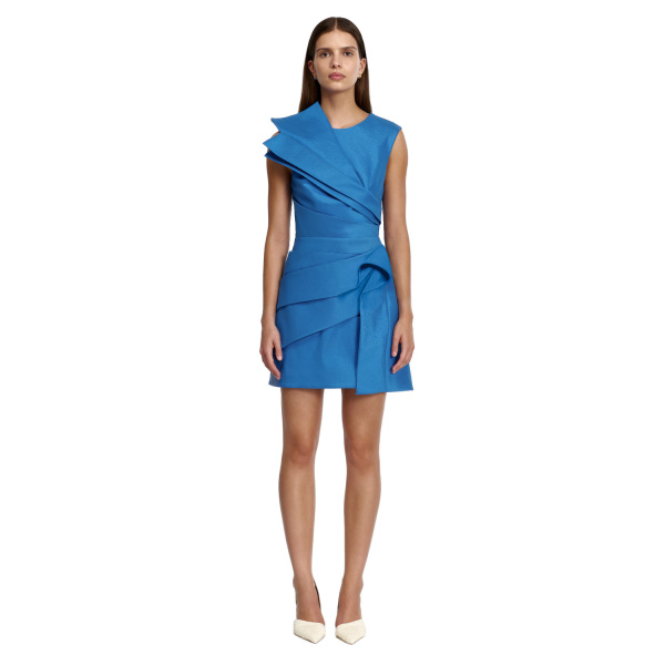 Acler Kenley Mini Dress in Iris Blue