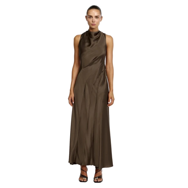 Lecha Maxi Dress in Sepia