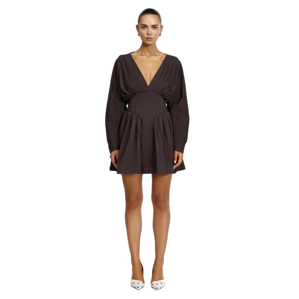 Acler Lomatta Mini Dress in Ganache