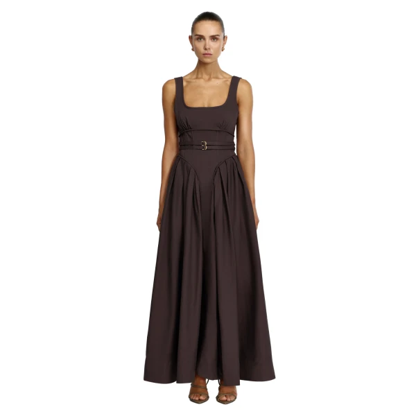 Acler Lutana Maxi Dress in Ganache