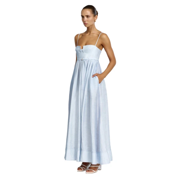 Acler Madlo Maxi Dress in Blue Melt, view 2