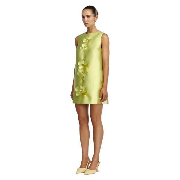 Acler Medora Mini Dress in Limeade, view 2