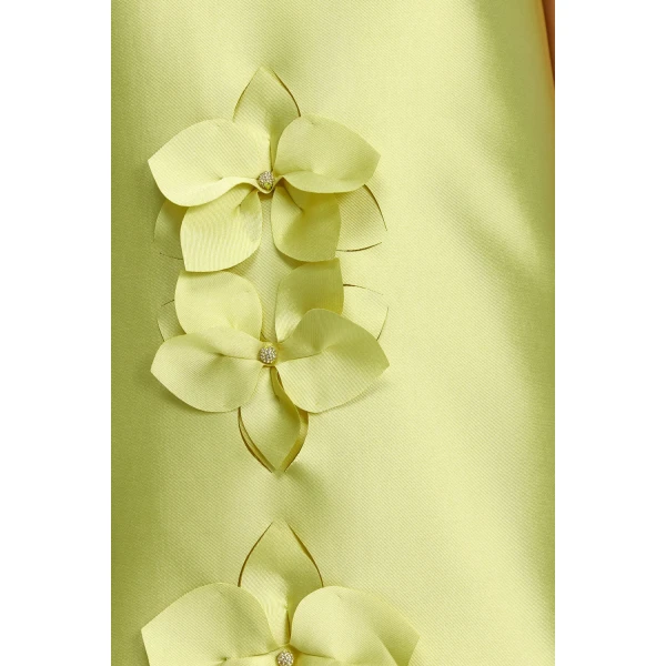 Acler Medora Mini Dress in Limeade, view 4