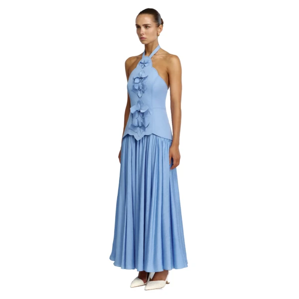 Acler Milliken Maxi Dress in Deep Sky, view 2