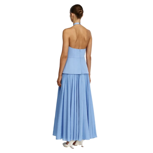 Acler Milliken Maxi Dress in Deep Sky, view 3