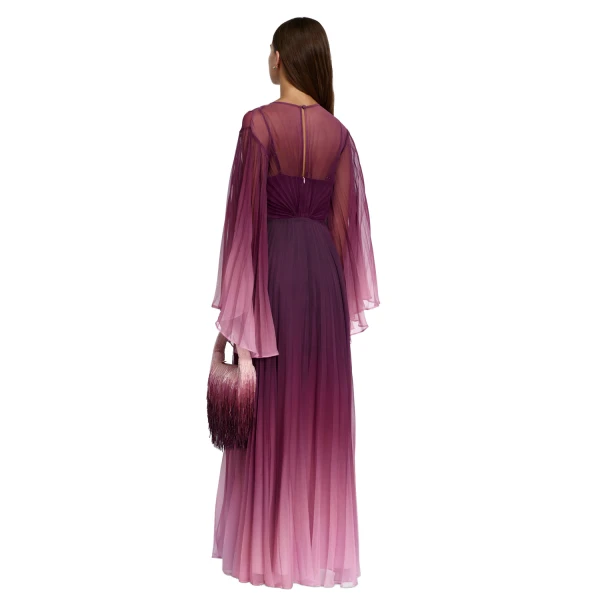 Multicolour Acler Primula Maxi Dress in Bordeaux Haze, view 3 | Maxi Dresses