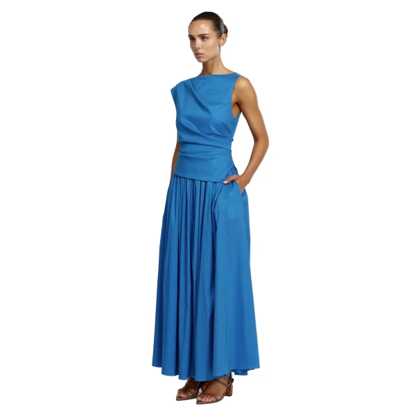 Acler Robakker Maxi Dress in Iris Blue, view 2