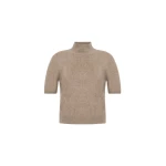 Adam Lippes Ari Top in Brushed Cashmere, Barley | Sweaters | Coveti