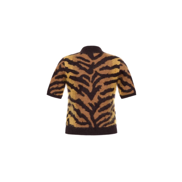 Adam Lippes Ari Top in Brushed Cashmere, Tiger