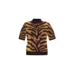 Adam Lippes Ari Top in Brushed Cashmere, Tiger | Sweaters | Coveti