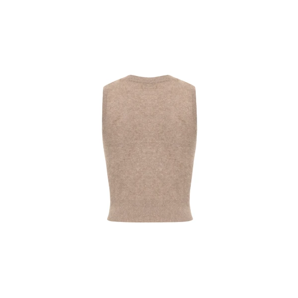 Adam Lippes Ava Shell in Brushed Cashmere, Barley