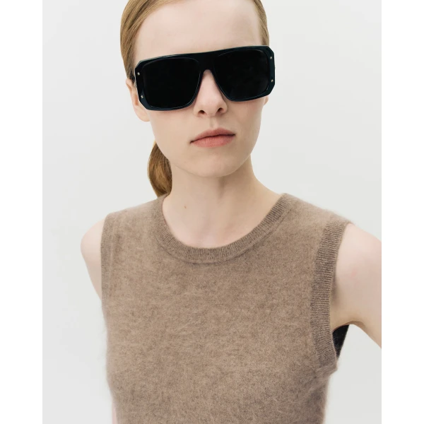 Adam Lippes Ava Shell in Brushed Cashmere, Barley