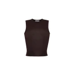 Adam Lippes Ava Shell in Fine Cashmere, Espresso | Sweaters | Coveti