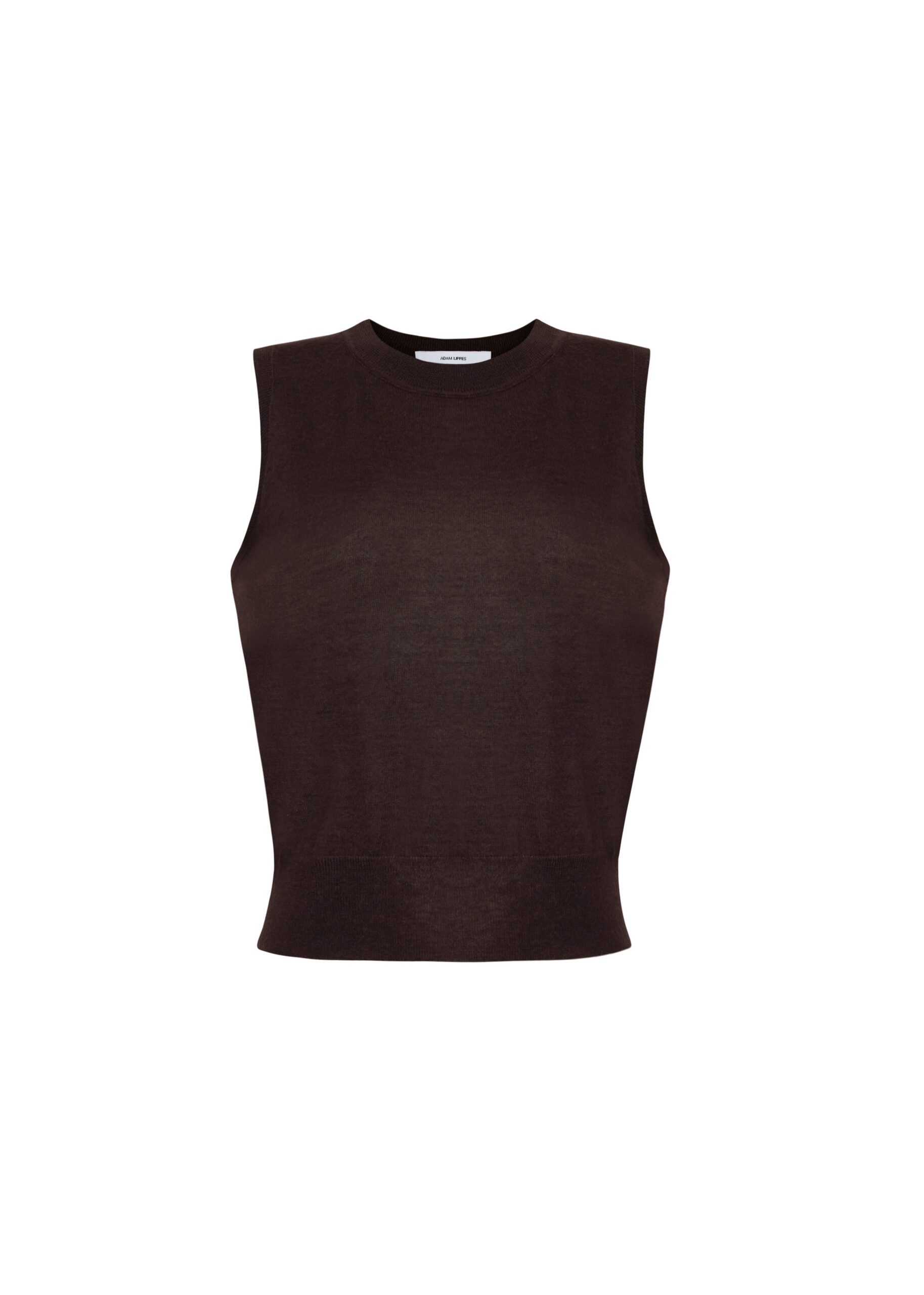 Adam Lippes Ava Shell in Fine Cashmere, Espresso Adam Lippes Ava Shell in Fine Cashmere, Espresso | Sweaters | Coveti