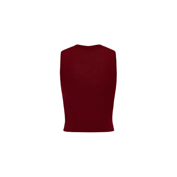 Adam Lippes Ava Shell in Fine Cashmere, Merlot