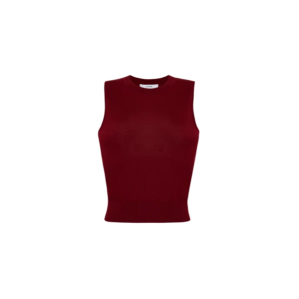 Ava Shell in Fine Cashmere, Merlot