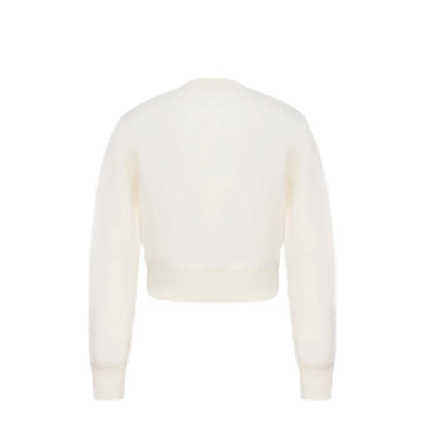 Adam Lippes Cruz Cardigan Knit in Brushed Cashmere, Ivory
