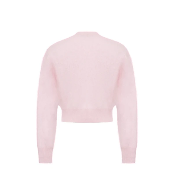Adam Lippes Cruz Cardigan Knit in Brushed Cashmere, Pink