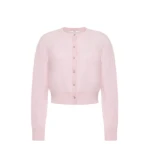 Adam Lippes Cruz Cardigan Knit in Brushed Cashmere, Pink | Cardigan | Coveti