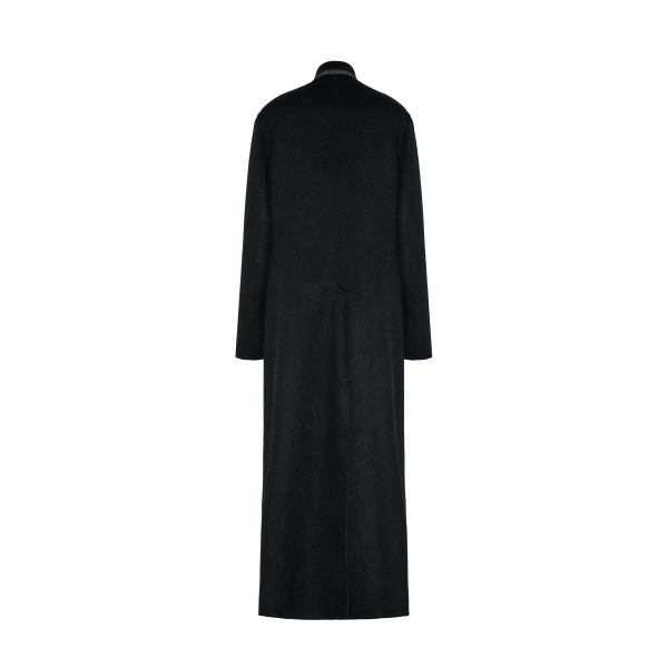 Adam Lippes Daia Coat in Double-Face Cashmere, Ebony