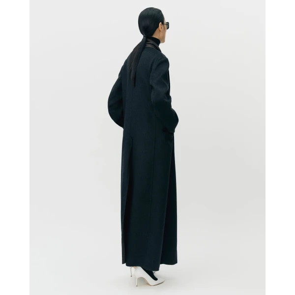 Adam Lippes Daia Coat in Double-Face Cashmere, Ebony