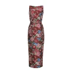Adam Lippes Dominique Dress in Floral Jacquard, Ruby Floral | Maxi Dresses | Coveti