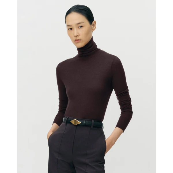 Adam Lippes Eve Knit in Fine Cashmere, Espresso